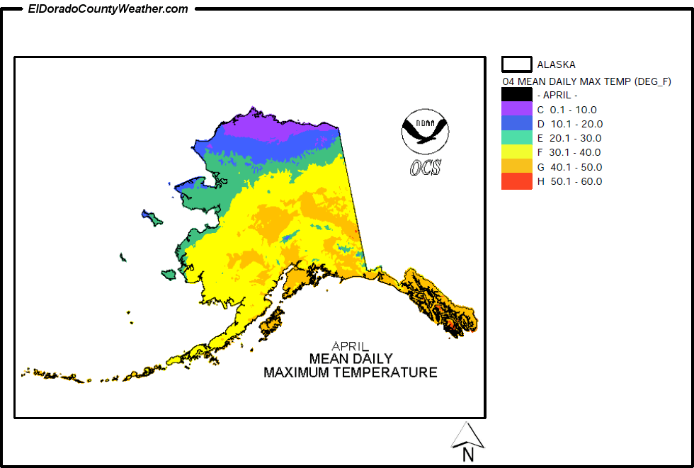 Alaska YearlyMonthly Mean Daily Maximum Temperatures